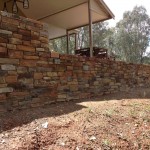 Residential stone wall