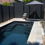 Swim-spa pool with Oyster marble copping and paving